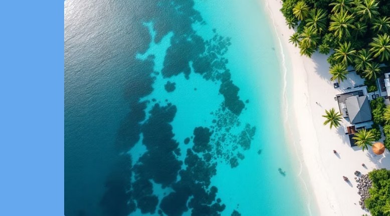 Plage aérienne aux eaux turquoise — Vitré 2, Côte d'Ivoire